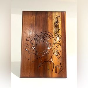 Wooden Pope John Paul II Carved Image Religious Wall Decor Poland OOAK